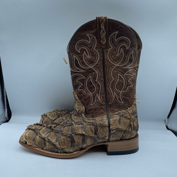 Cody James Western Boot Mens Men 10.5 EE Brown Pirarucu Exotic Square Toe Cowboy main image 8